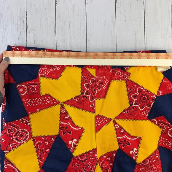 VTG Swing West Raven Bandanna Patchwork Reversible Ski Snow Pants Size Large - Picture 16 of 16